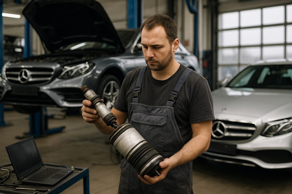 Mercedes-Benz C и E класса: ремонт пневмоподвески и электроники