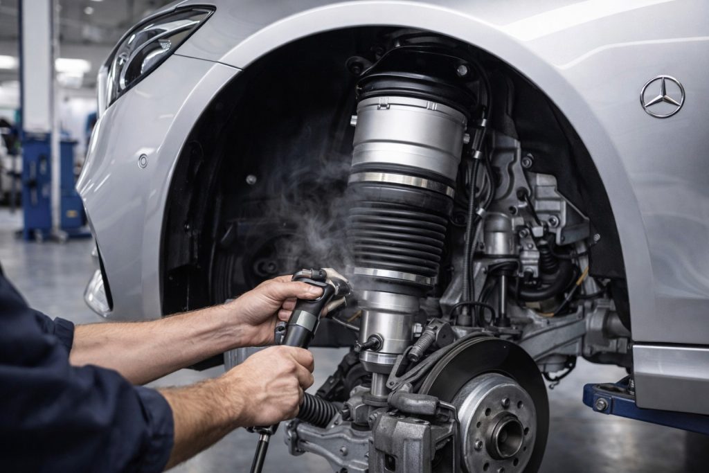 Ремонт пневмоподвески Mercedes. Как восстановить баллоны своими силами и сэкономить сотни тысяч