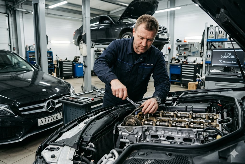 Ремонт двигателей Mercedes (серии M271, M274, M276): на что обратить внимание владельцам популярных моделей C- и E-класса