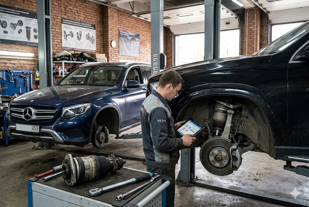 Mercedes-Benz GLC и GLE: типичные неисправности подвески, пневмы и электроники